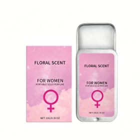 Women Floral Solid Perfume, Long Lasting Light Fragrance Portable Solid Scent Balm