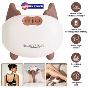 1Pc Human Like Neck Massager With Heat Cordless Neck Massager For Pain Relief Deep Tissue Shiatsu Massager For For Neck Shoulders Back Legs