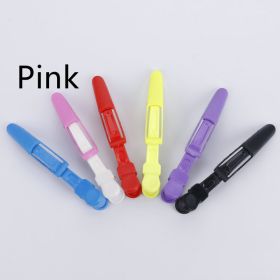 Plastic Positioning Partition Hair Tools Barrettes (Option: Pink-With logo)