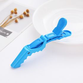Plastic Positioning Partition Hair Tools Barrettes (Option: Blue-With logo)