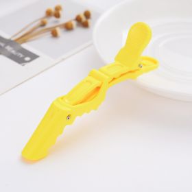 Plastic Positioning Partition Hair Tools Barrettes (Option: Yellow-With logo)