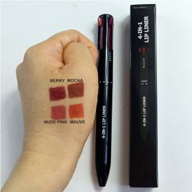4 In 1 Makeup Pen Multifunctional Makeup Pen With Eyeliner, Lip Liner, Eyebrow Pencil, And Highlighter Portable Travel Easy-To-Apply Makeup Pencil (Option: Black)