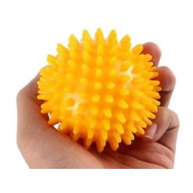 Hard thorn massage ball hand holding thorn ball touch training ball pvc acupressure massage ball yoga ball (Option: Yellow-8cm)