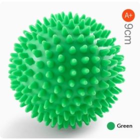 Hard thorn massage ball hand holding thorn ball touch training ball pvc acupressure massage ball yoga ball (Option: Green1-9cm)