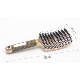 Hairbrush Anti Klit Brushy Haarborstel Women Detangler Hair Brush Bristle Nylon Scalp Massage  Teaser Hair Brush Comb (Option: Gold-Brush-2pc)