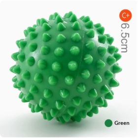 Hard thorn massage ball hand holding thorn ball touch training ball pvc acupressure massage ball yoga ball (Option: Green1-6.5cm)