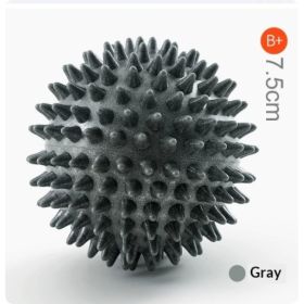 Hard thorn massage ball hand holding thorn ball touch training ball pvc acupressure massage ball yoga ball (Option: Grey-7.5cm)