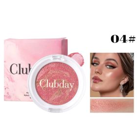 Three Color Streaky Flesh Highlight Powder Blusher Pearl Brightening Marble Pattern All-in-one Dish Rouge (Option: 04)