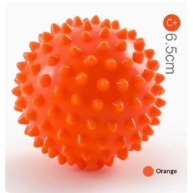 Hard thorn massage ball hand holding thorn ball touch training ball pvc acupressure massage ball yoga ball (Option: Orange1-6.5cm)
