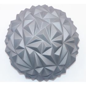 Hard thorn massage ball hand holding thorn ball touch training ball pvc acupressure massage ball yoga ball (Option: Gray-16cm)