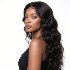 4x6 Lace Closure Wig Human Hair Natural Color Body Wave (Option: 12inch)