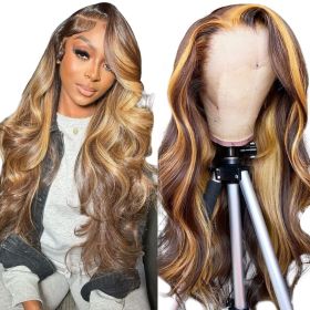 P4 27 13x4 Lace Front Wig Human Hair Body Wave Density (Option: 16inch)