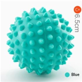Hard thorn massage ball hand holding thorn ball touch training ball pvc acupressure massage ball yoga ball (Option: Blue-6.5cm)