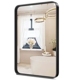 Wall Mirror With Rectangular Metal Frame (Option: Silver  2230)