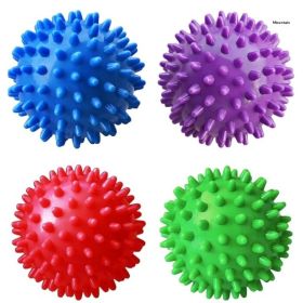 Hard thorn massage ball hand holding thorn ball touch training ball pvc acupressure massage ball yoga ball (Option: 4Color set-7.5)