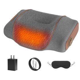 3-in-1 Neck Massager Pillow Ergonomic Massager With Heating Vibration Air Compression 30Min Timer For Neck Back Shoulder Pain Relief (Option: Dark Grey 5595)