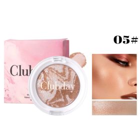 Three Color Streaky Flesh Highlight Powder Blusher Pearl Brightening Marble Pattern All-in-one Dish Rouge (Option: 05)
