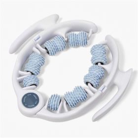 Anti-Cellulite Massage Roller Lymphatic Drainage Deep Tissue Fascia Blaster Muscle Roller For Legs Buttocks Body Sculpting Skin Smoothing Massage Tool (Option: White and blue)