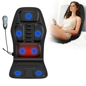 Massage Chair Pad,Back Massage With Heat,Massage Pad With 7Vibration Motors,Chair Massager For Office Chair, Massage Chair For Home Office Use (Option: Leather)