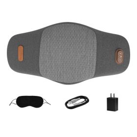 2 In 1 Electric Lumbar Massager Support Pillow Memory Foam Lower Back Massager With Heat Vibration Adapter For Pain Relief (Option: Dark Grey 5594)