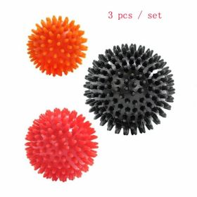 Hard thorn massage ball hand holding thorn ball touch training ball pvc acupressure massage ball yoga ball (Option: 3 pcs-Set)